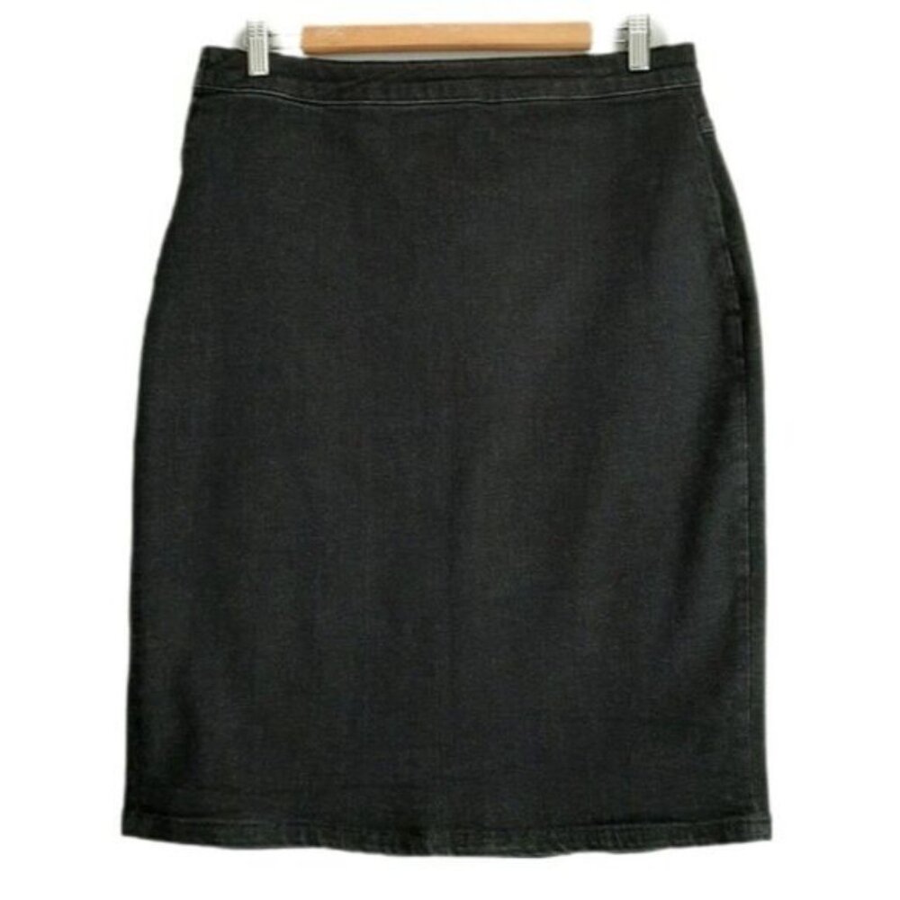 SANDWICH \ Black Denim MIni Pencil Skirt Sz L | Eur 40